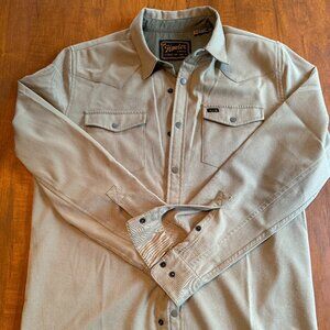 Howler Brothers Men's Stockman Stretch Snapshirt - Khaki Size Large